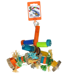 Euro Joe Birrdeeez Bird Toy Small Wood Rope BT-014