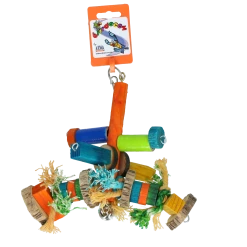 Euro Joe Birrdeeez Bird Toy Small Wood Rope BT-014