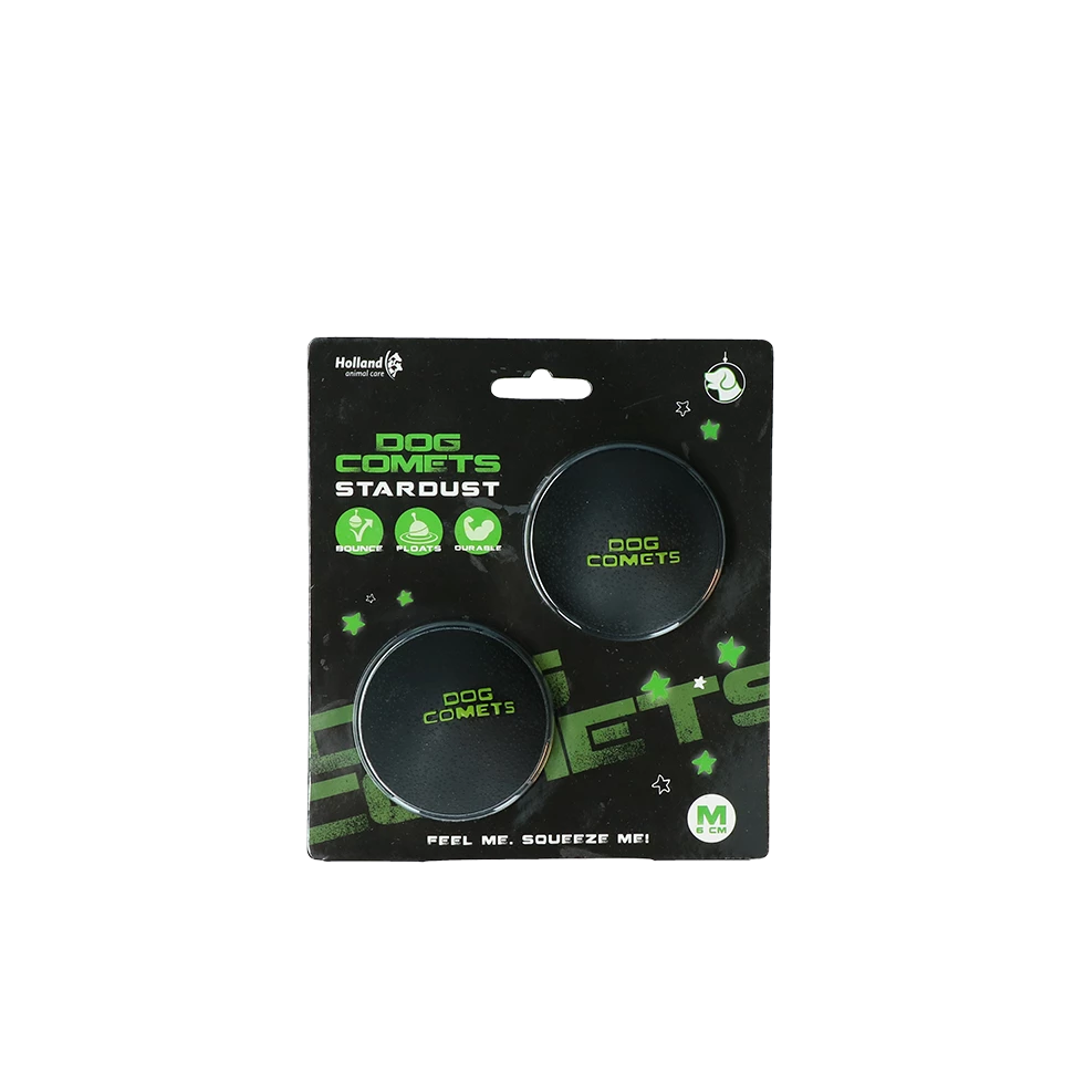 Euro Joe Dog Comets Ball Stardust Zwart Groen M 2-pack 1 Euro Joe Dog Comets Ball Stardust Zwart Groen M 2-pack