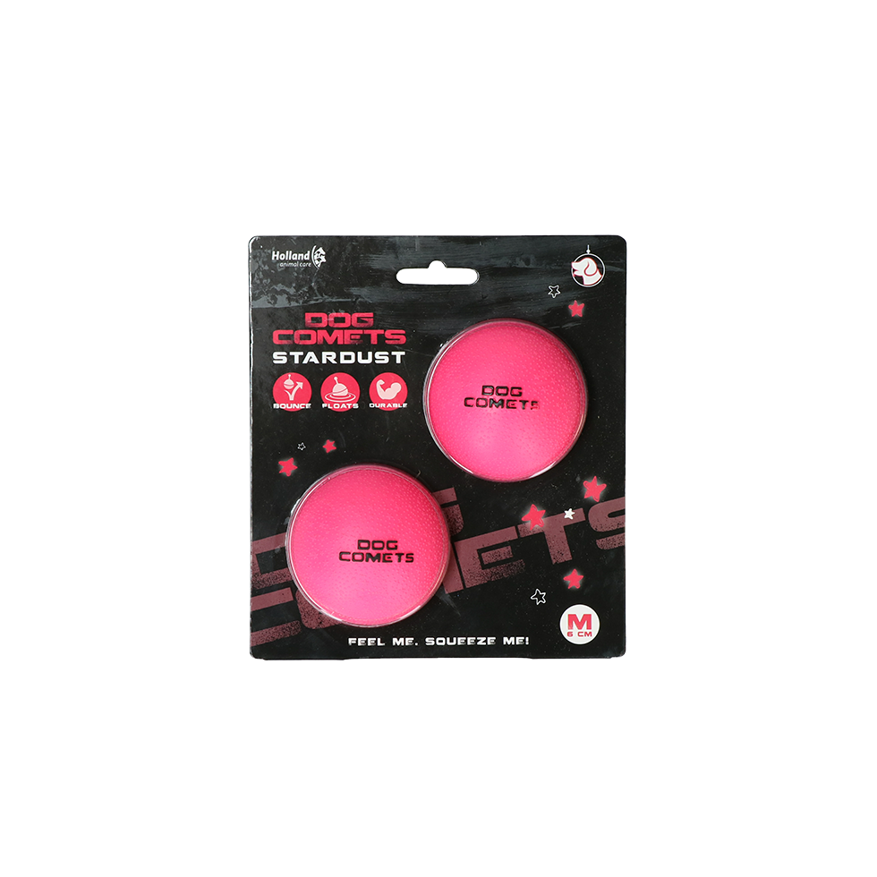 Dog Comets Ball Stardust Roze M 2-pack Euro Joe Dog Comets Ball Stardust Roze M 2-pack -Euro Joe STORE 272875