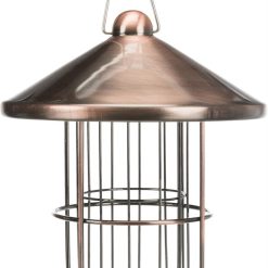 Euro Joe Fat Ball Feeder With Roof, 3 Fat Balls, Metal