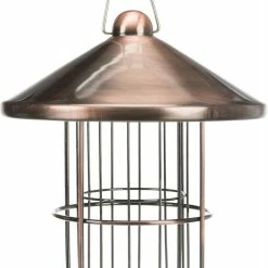 Euro Joe Fat Ball Feeder With Roof, 3 Fat Balls, Metal