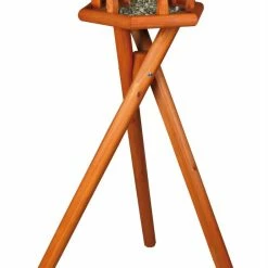 Euro Joe Natura Bird Feeder With Stand & Silo, Pine Wood